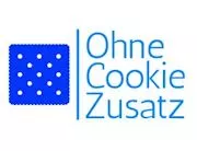 Dekoratives Keks Logo, mit dem Slogan Ohne Cookie Zusatz