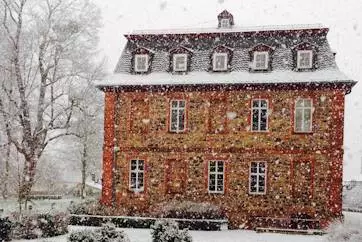 dekoratives Bild vom Schloss im Winter